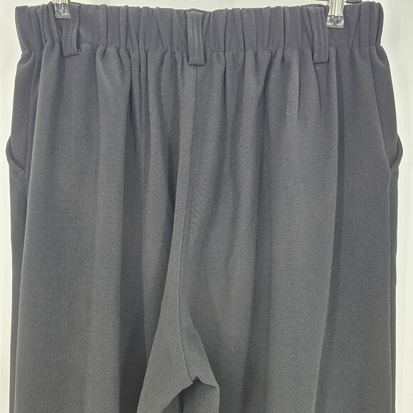 Halara Womans size L Tall Flex High Waisted Wide Leg Waffle Work Pants Black - Picture 5 of 7